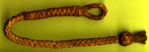 braided leather knot with loop