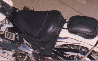 custom leather motorcycle seats braided