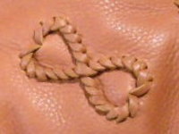 my infinity hearts braided leather applique
