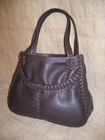  This dark Brown tote is also the basic version of my 'small leather totes'. 