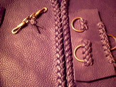 leather vests fasteners that I have made for my braided leather vests