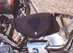 harley davidson braided leather windshield bags made in the USA with American made leather