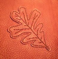  oak leaf applique hand sew on leather 